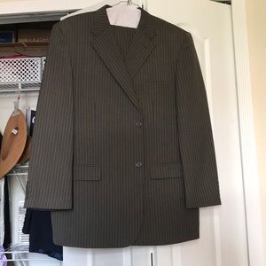 SERGIO MARTINI Pinstripe Men’s Suit Brown